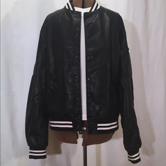 fried denim leather jacket